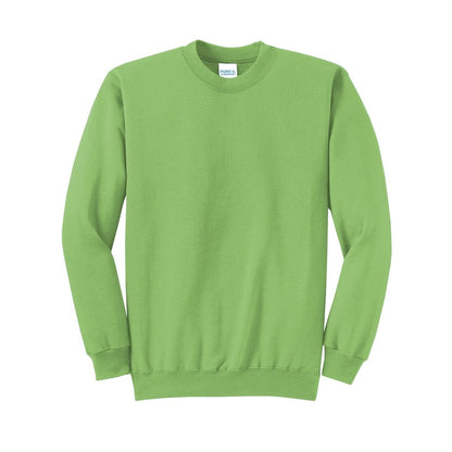 port-and-co-core-fleece-crewneck-sweatshirt — Lime