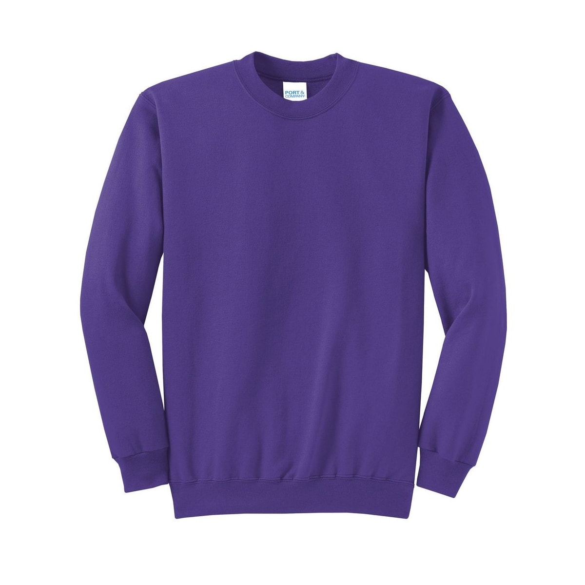 port-and-co-core-fleece-crewneck-sweatshirt — Purple