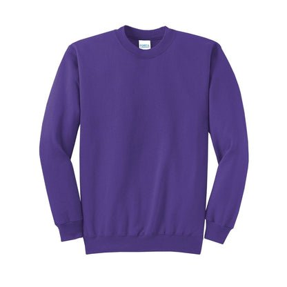 port-and-co-core-fleece-crewneck-sweatshirt — Purple