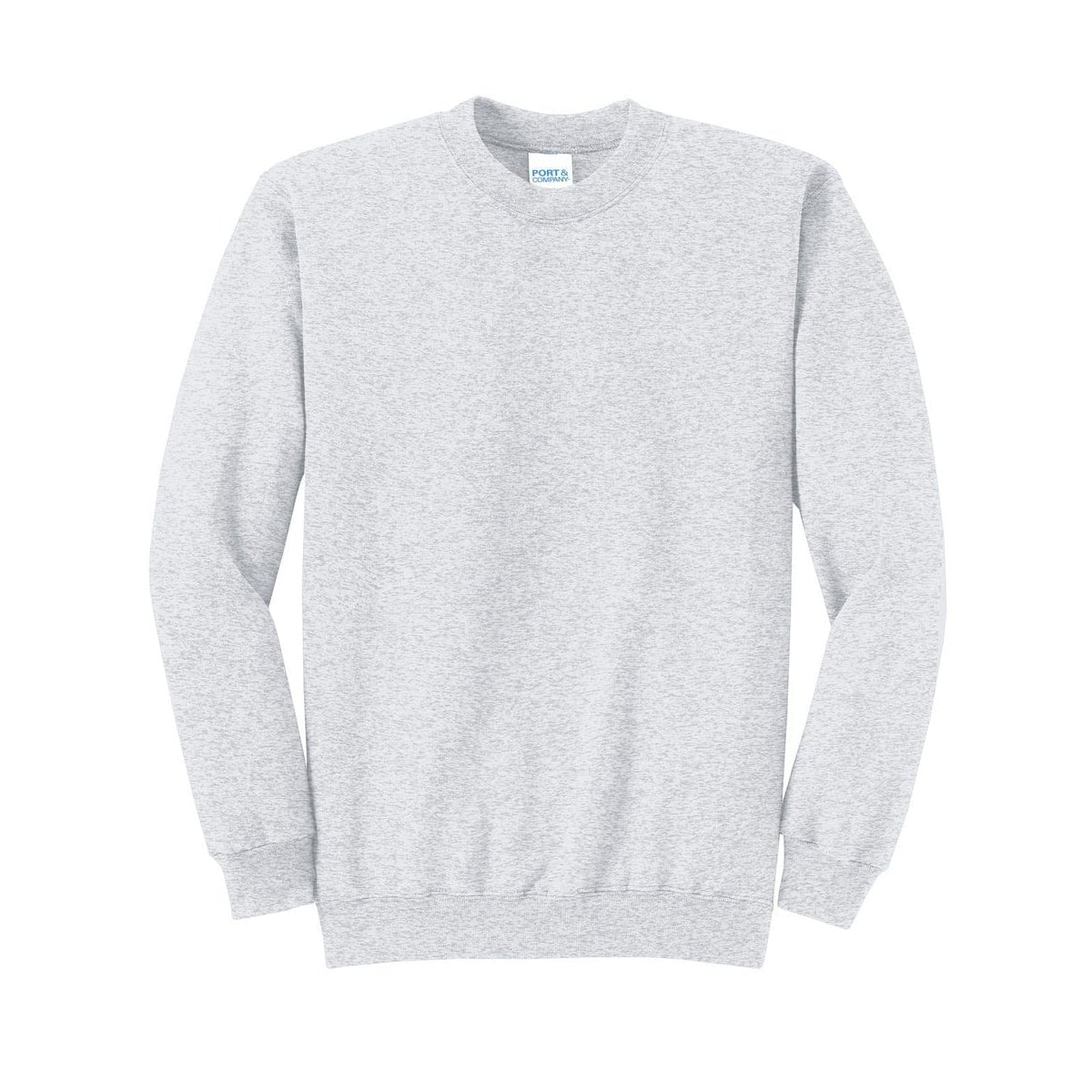 port-and-co-core-fleece-crewneck-sweatshirt — Ash