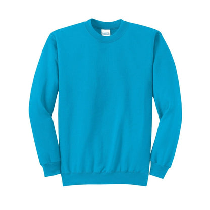 port-and-co-core-fleece-crewneck-sweatshirt — Neon Blue
