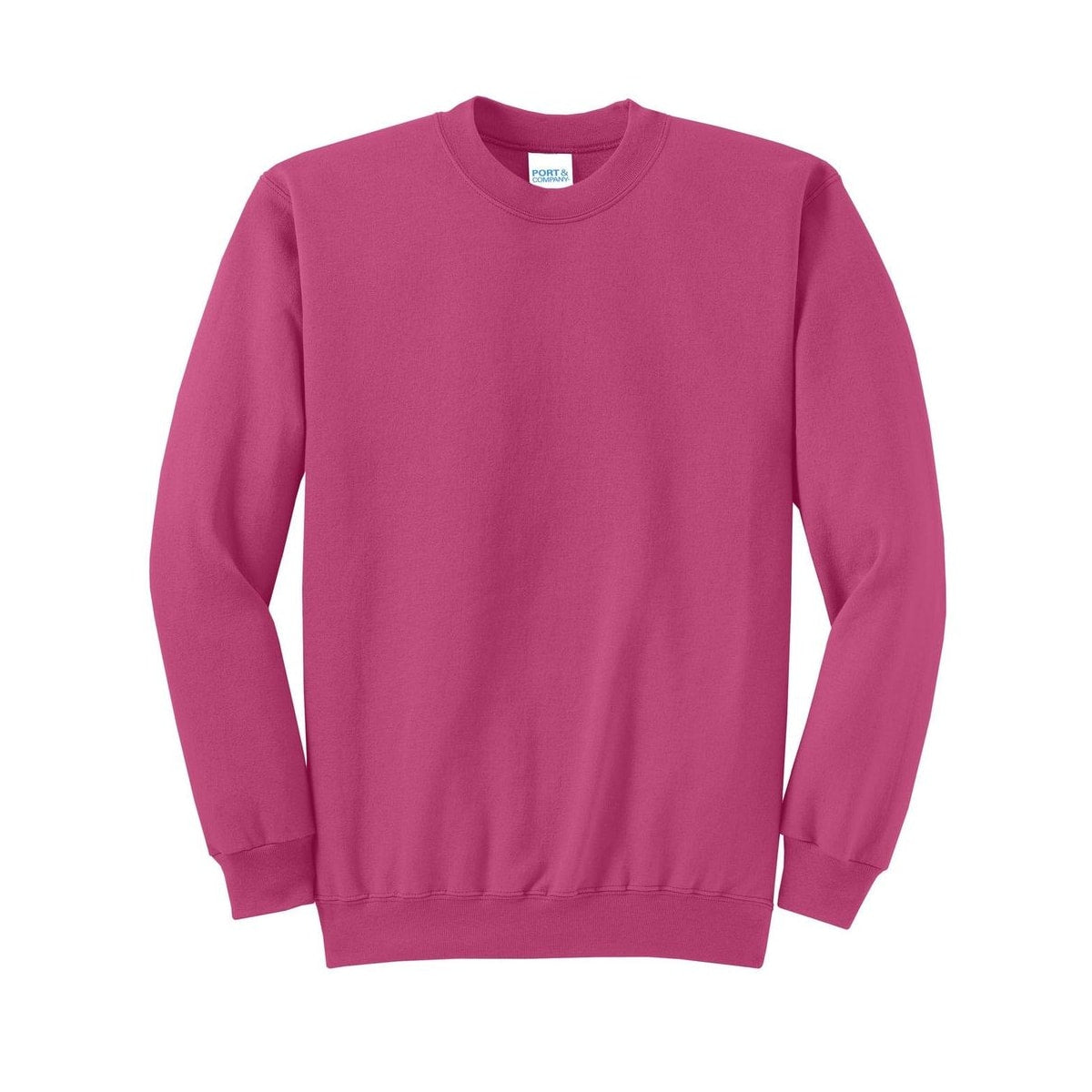 port-and-co-core-fleece-crewneck-sweatshirt — Sangria
