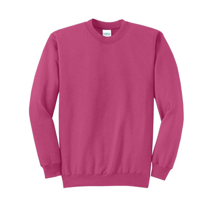 port-and-co-core-fleece-crewneck-sweatshirt — Sangria