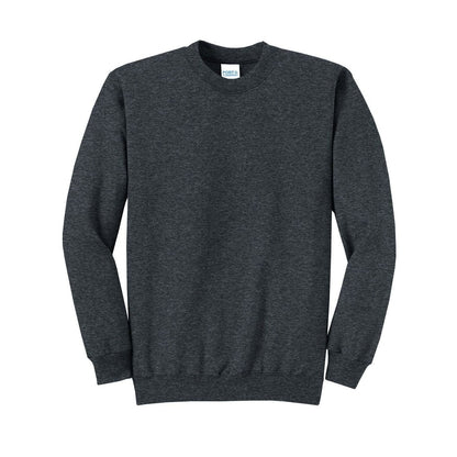 port-and-co-core-fleece-crewneck-sweatshirt — Dark Heather Grey