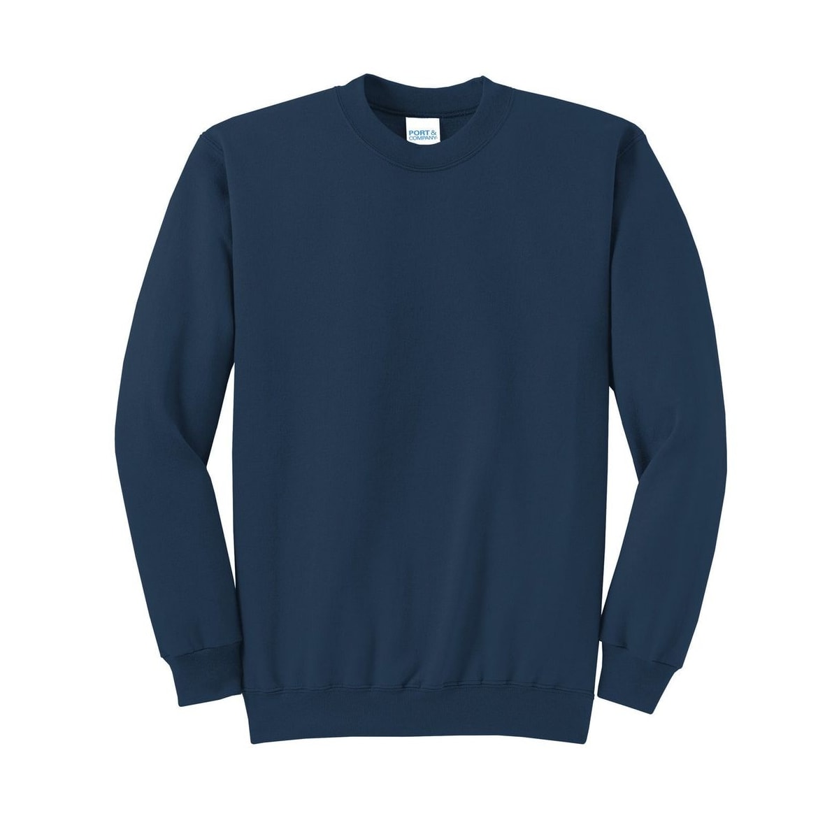 port-and-co-core-fleece-crewneck-sweatshirt — Heathered Navy