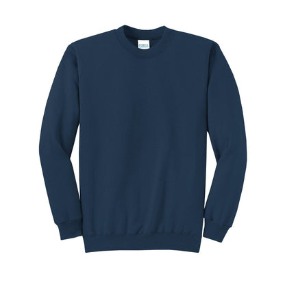 port-and-co-core-fleece-crewneck-sweatshirt — Heathered Navy