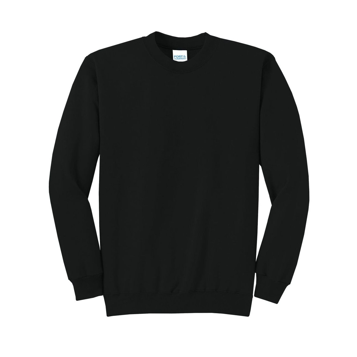 port-and-co-core-fleece-crewneck-sweatshirt — Jet Black