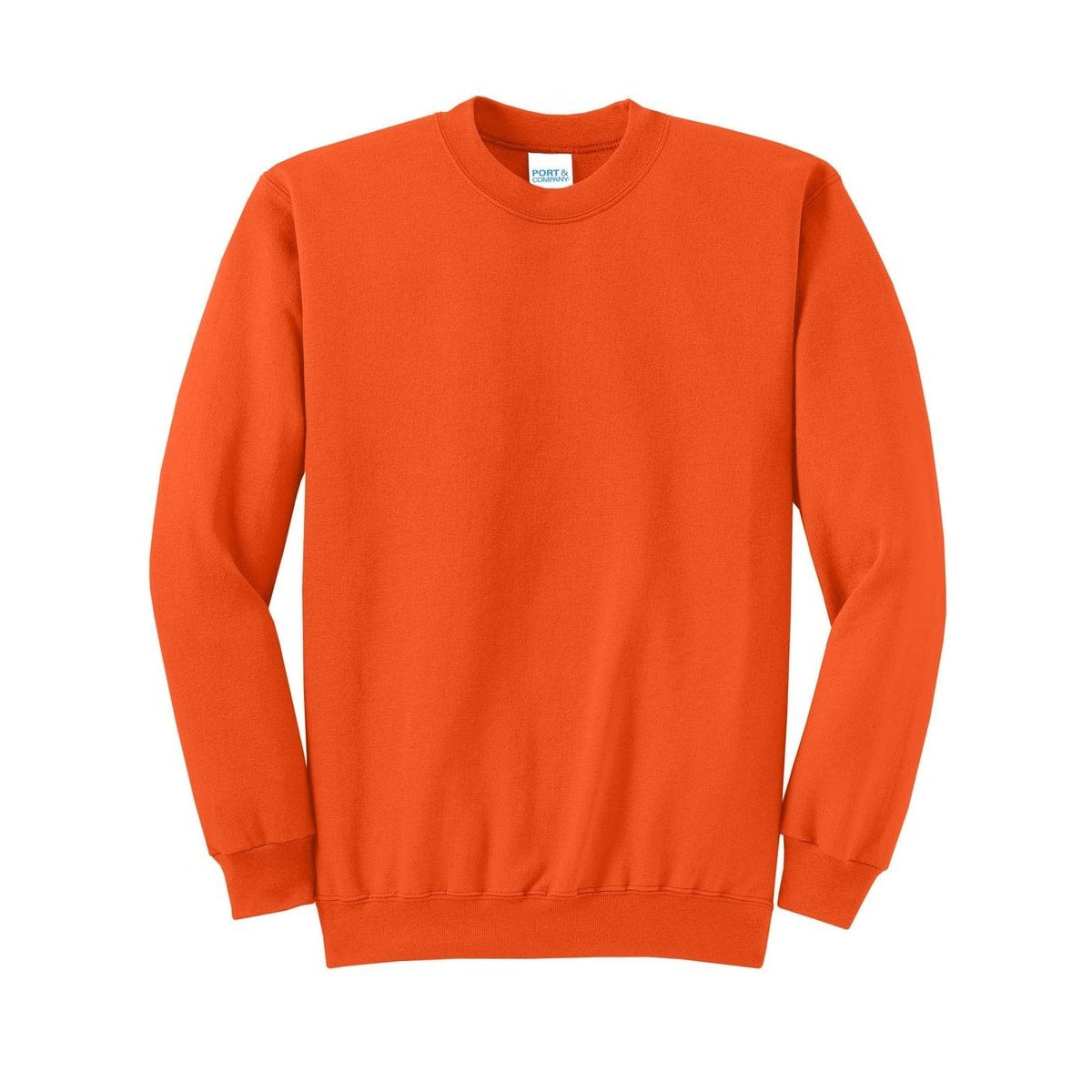port-and-co-core-fleece-crewneck-sweatshirt — Orange