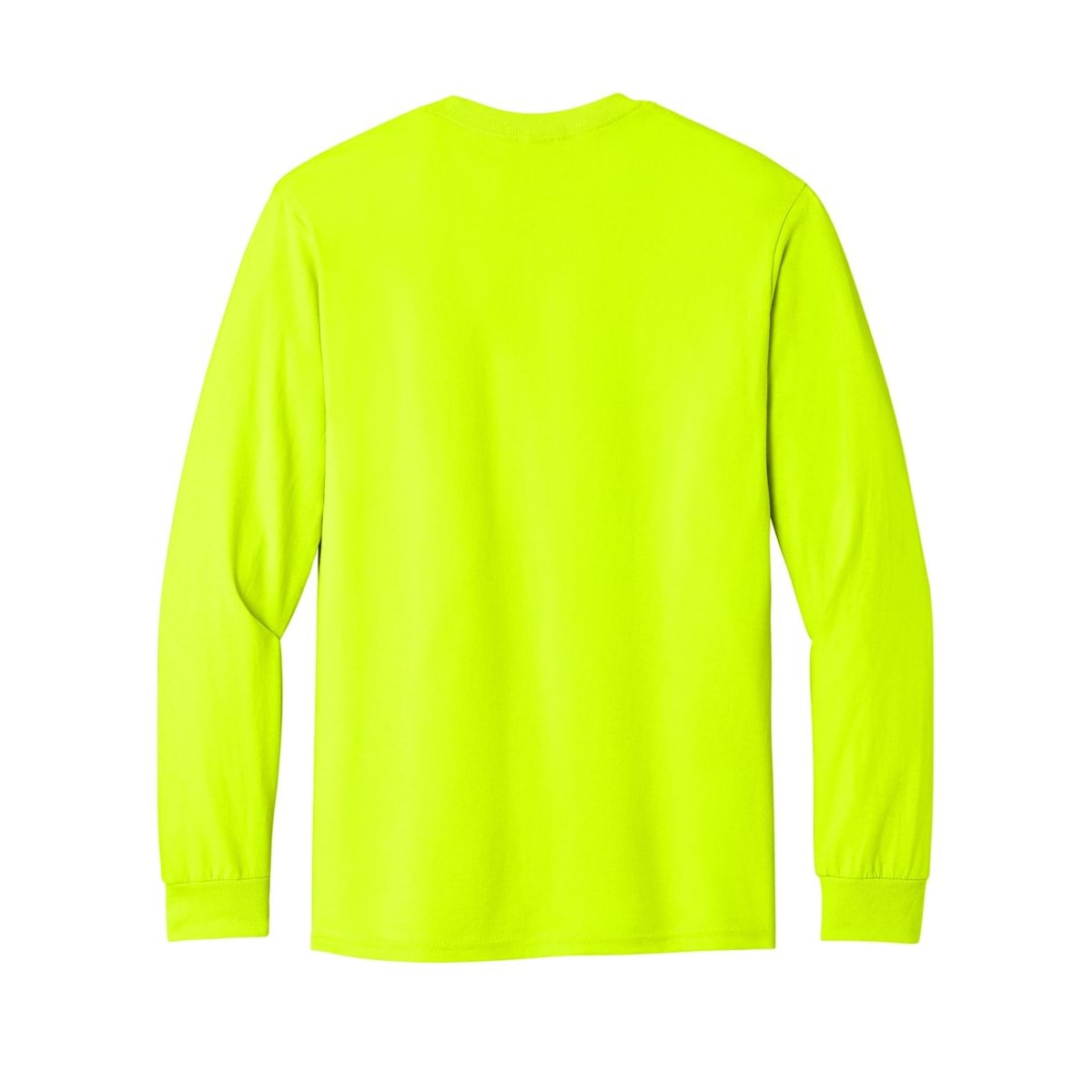 gildan-heavy-cotton-100-cotton-long-sleeve-t-shirt — Safety Green back
