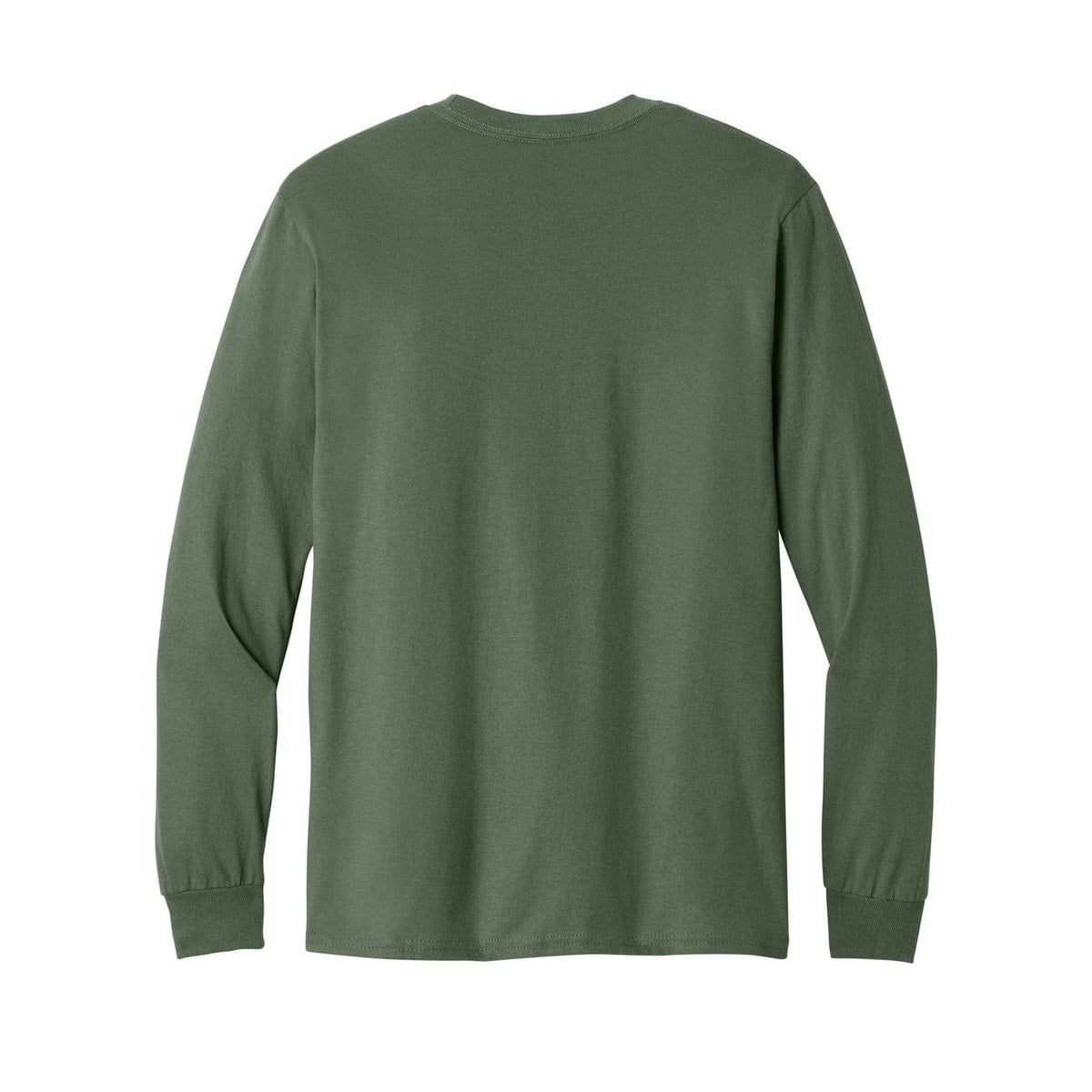 gildan-heavy-cotton-100-cotton-long-sleeve-t-shirt — Military Green back