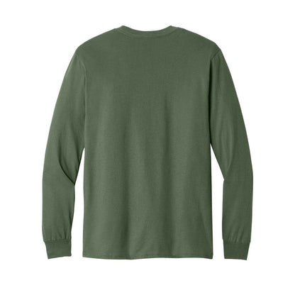 gildan-heavy-cotton-100-cotton-long-sleeve-t-shirt — Military Green back