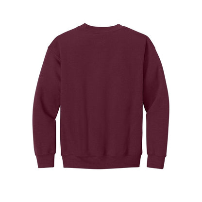 gildan-youth-heavy-blend-crewneck-sweatshirt — Maroon back