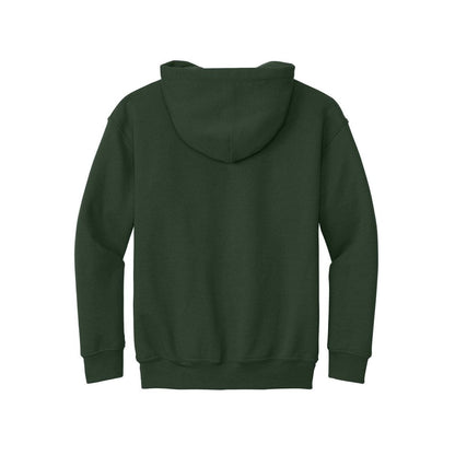 gildan-youth-heavy-blend-hooded-sweatshirt — Forest Green back