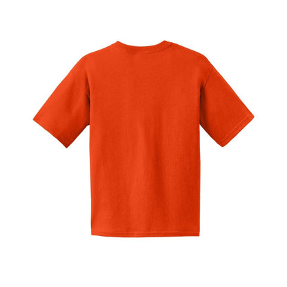 gildan-youth-cotton-t-shirt — Orange back
