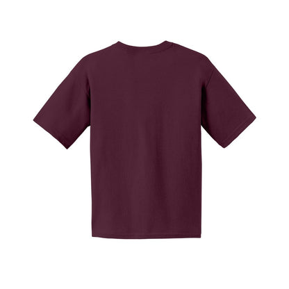 gildan-youth-cotton-t-shirt — Maroon back