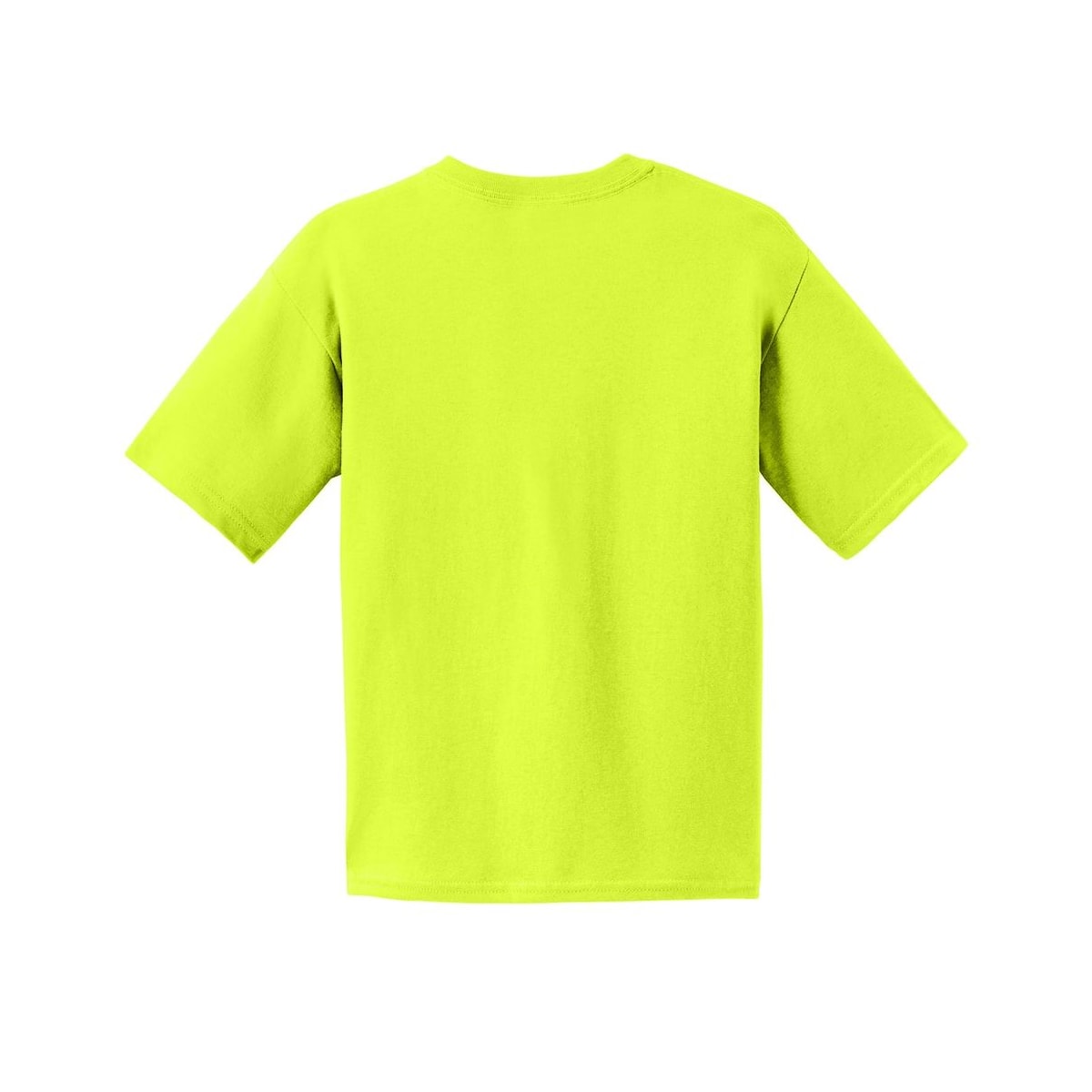 gildan-youth-cotton-t-shirt — Safety Green back