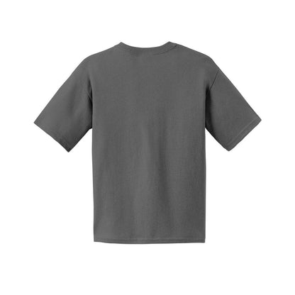 gildan-youth-cotton-t-shirt — Charcoal back