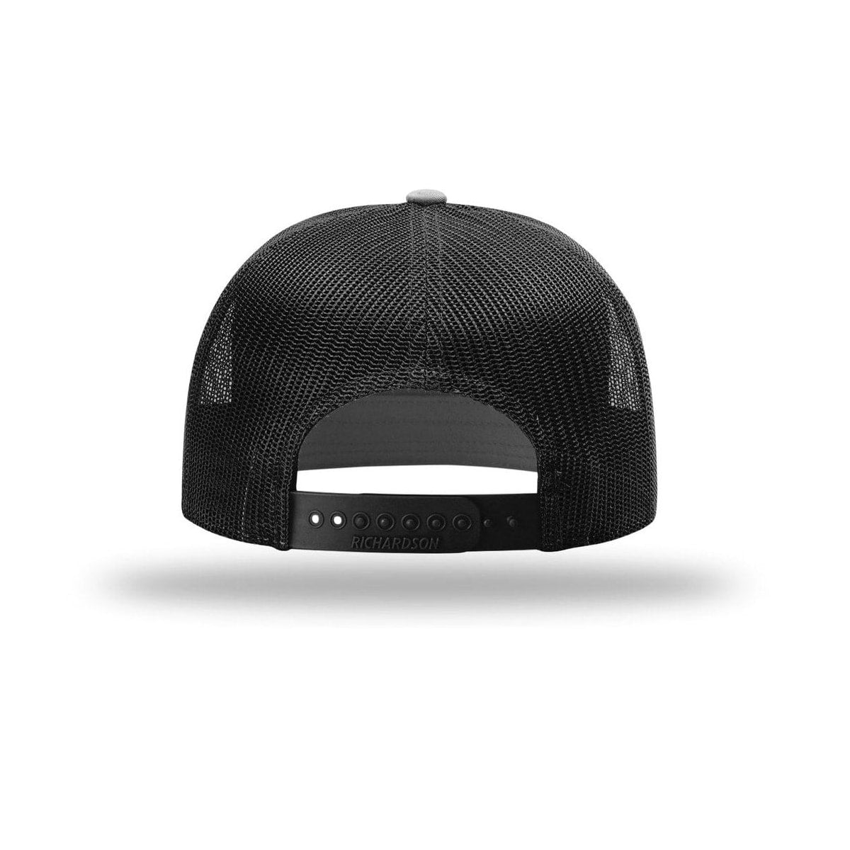 embroidered-hi-pro-7-panel-trucker-cap — Black back