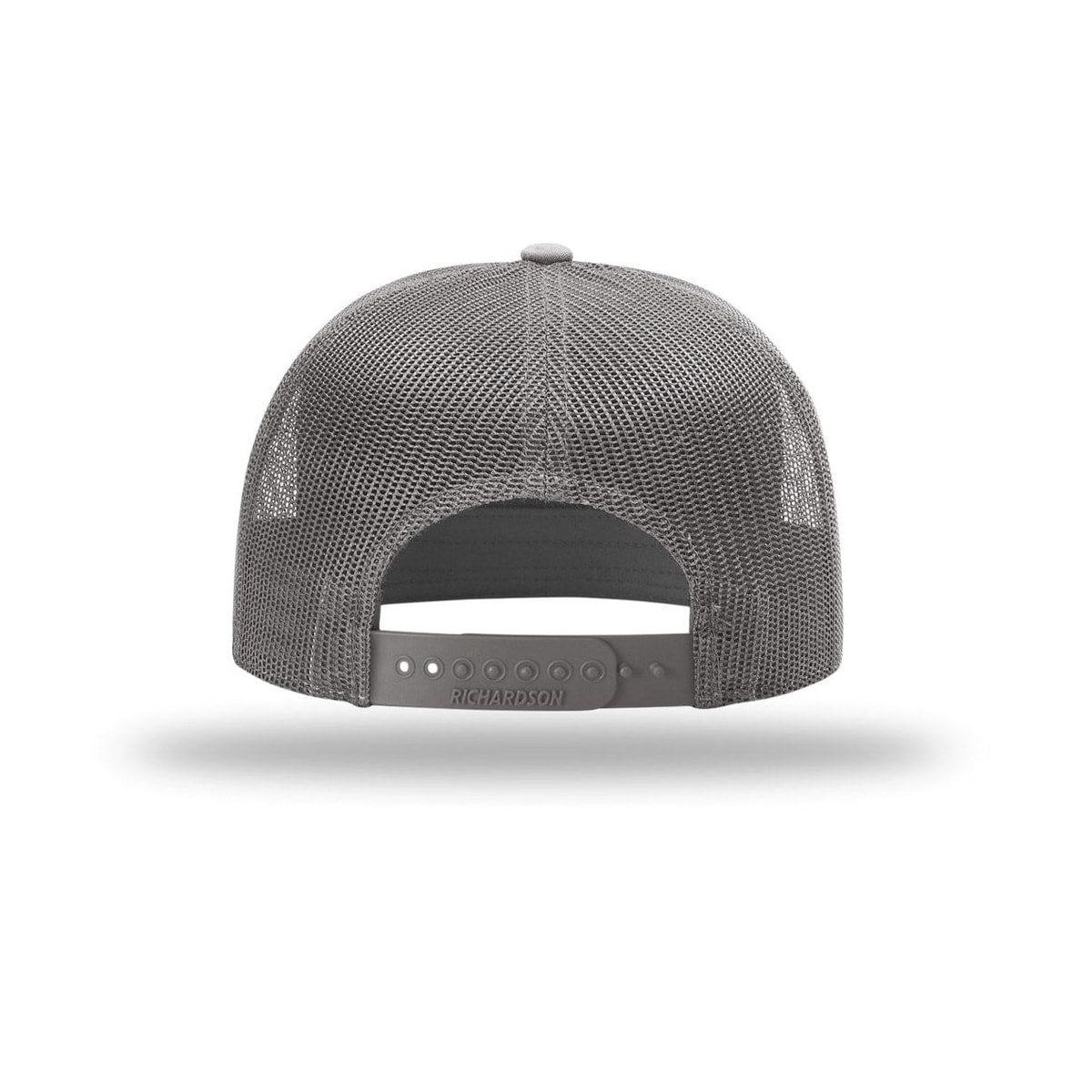 embroidered-hi-pro-7-panel-trucker-cap — Charcoal back