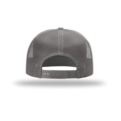 embroidered-hi-pro-7-panel-trucker-cap — Charcoal back