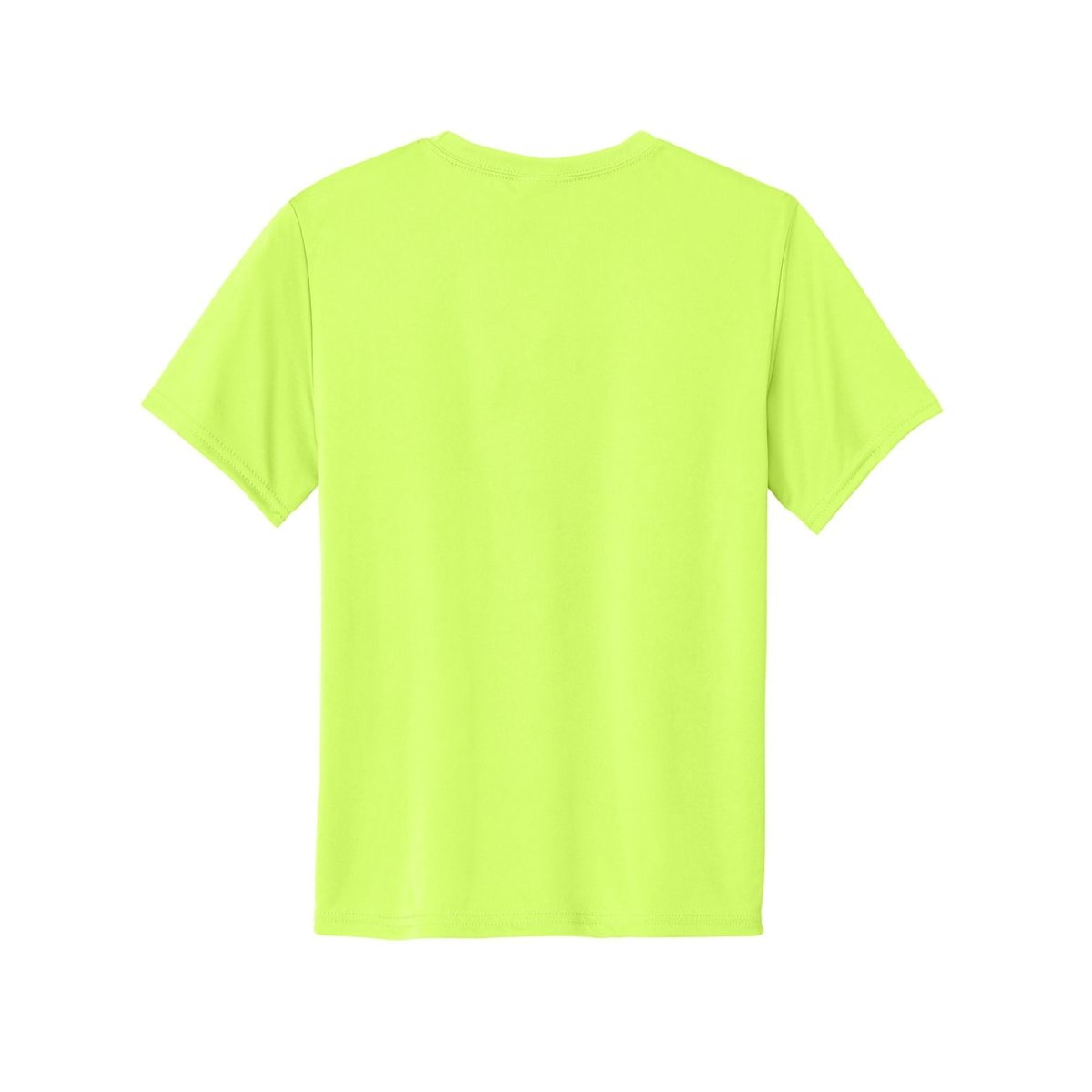 port-and-company-youth-essential-performance-tee — Neon Yellow back