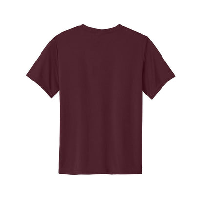 port-and-company-youth-essential-performance-tee — Athletic Maroon back