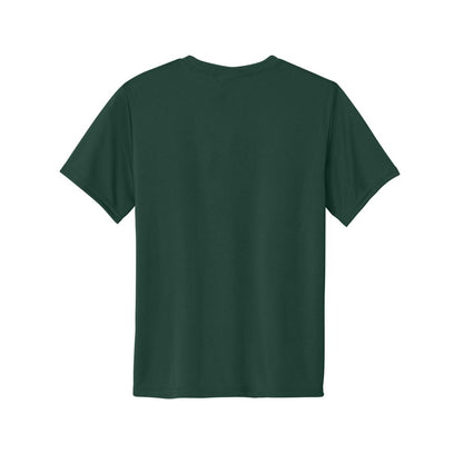 port-and-company-youth-essential-performance-tee — Dark Green back