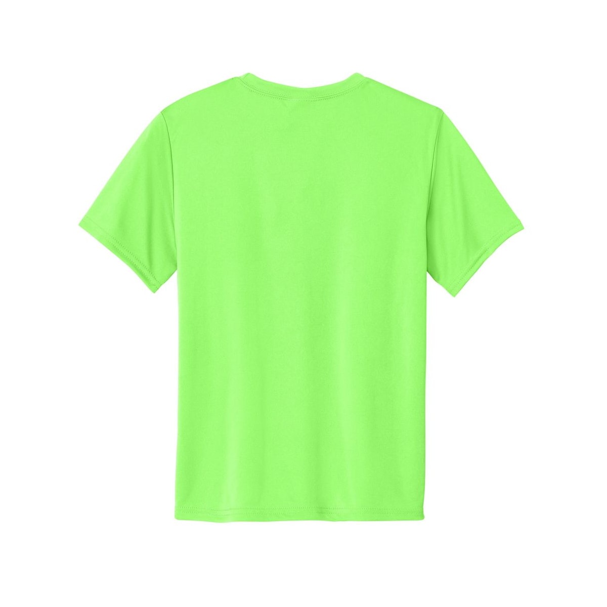 port-and-company-youth-essential-performance-tee — Neon Green back