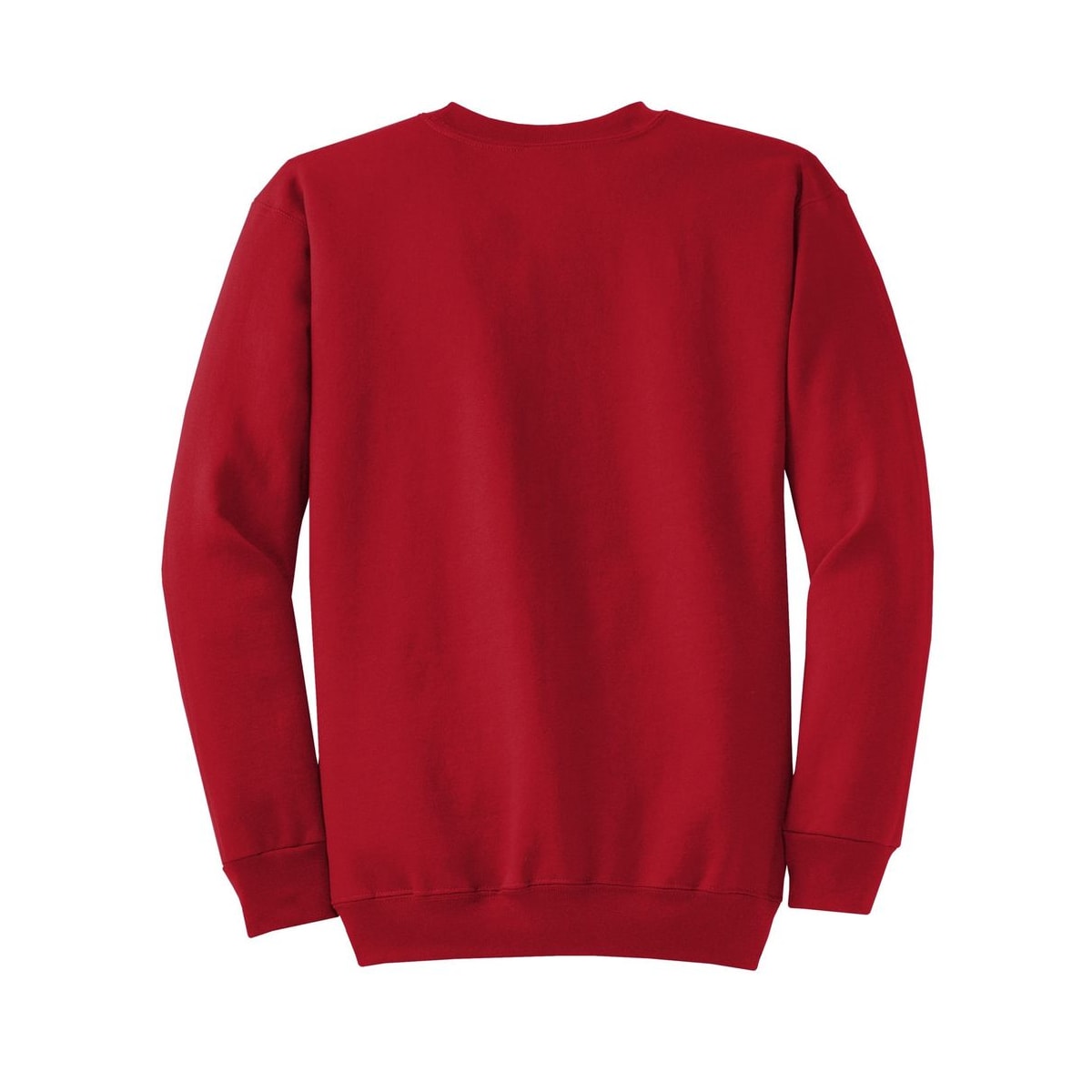 port-and-co-core-fleece-crewneck-sweatshirt — Red back