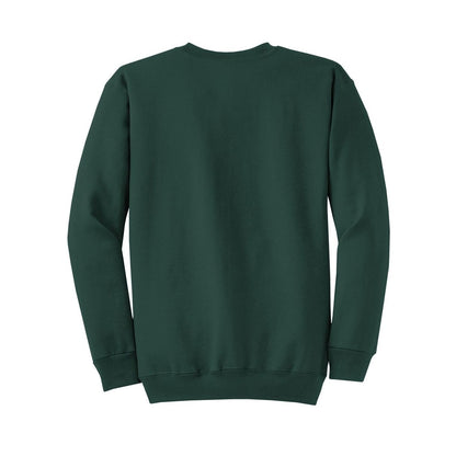 port-and-co-core-fleece-crewneck-sweatshirt — Dark Green back
