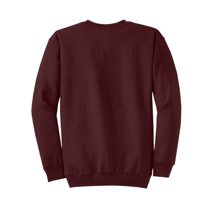 port-and-co-core-fleece-crewneck-sweatshirt — Maroon back