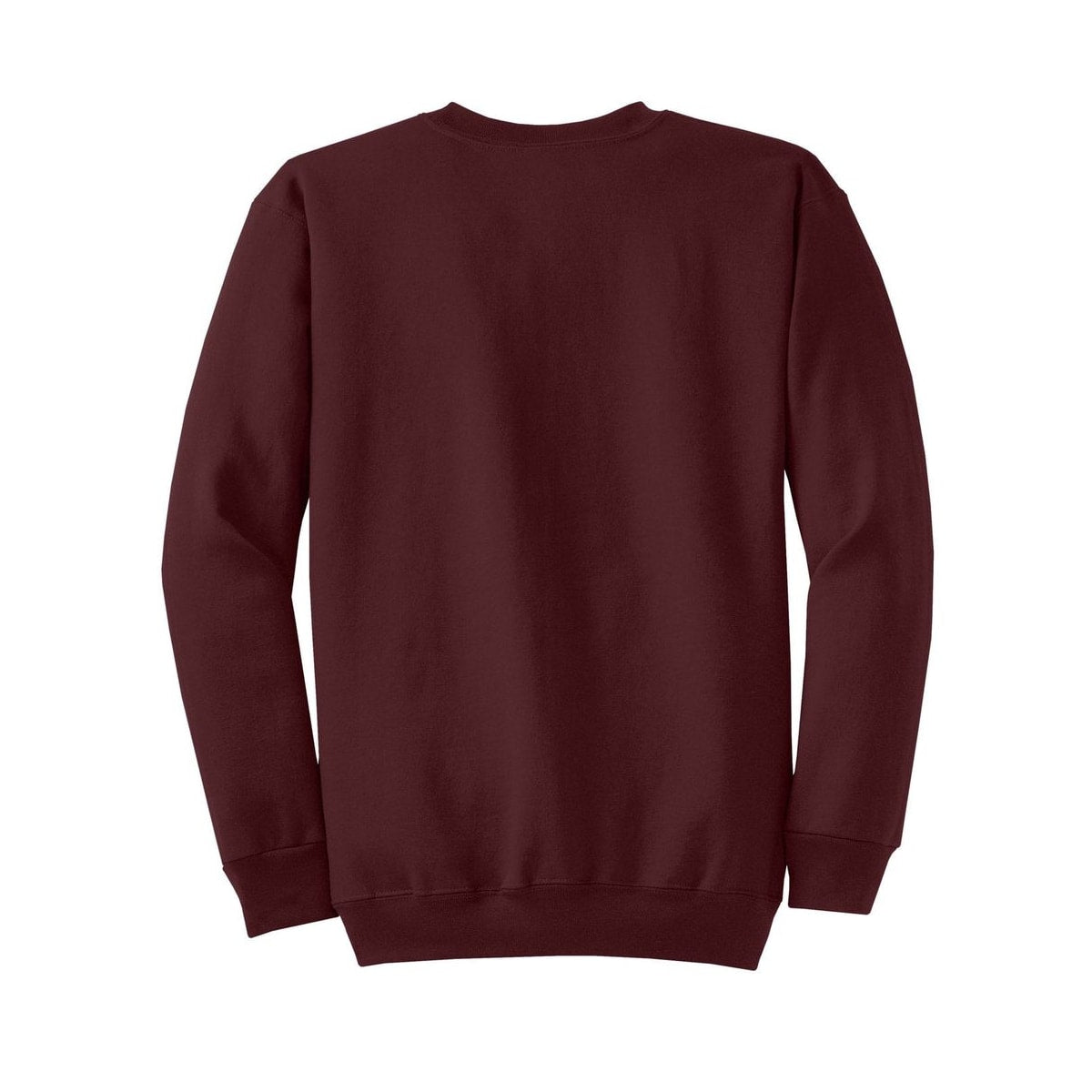port-and-co-core-fleece-crewneck-sweatshirt — Maroon back