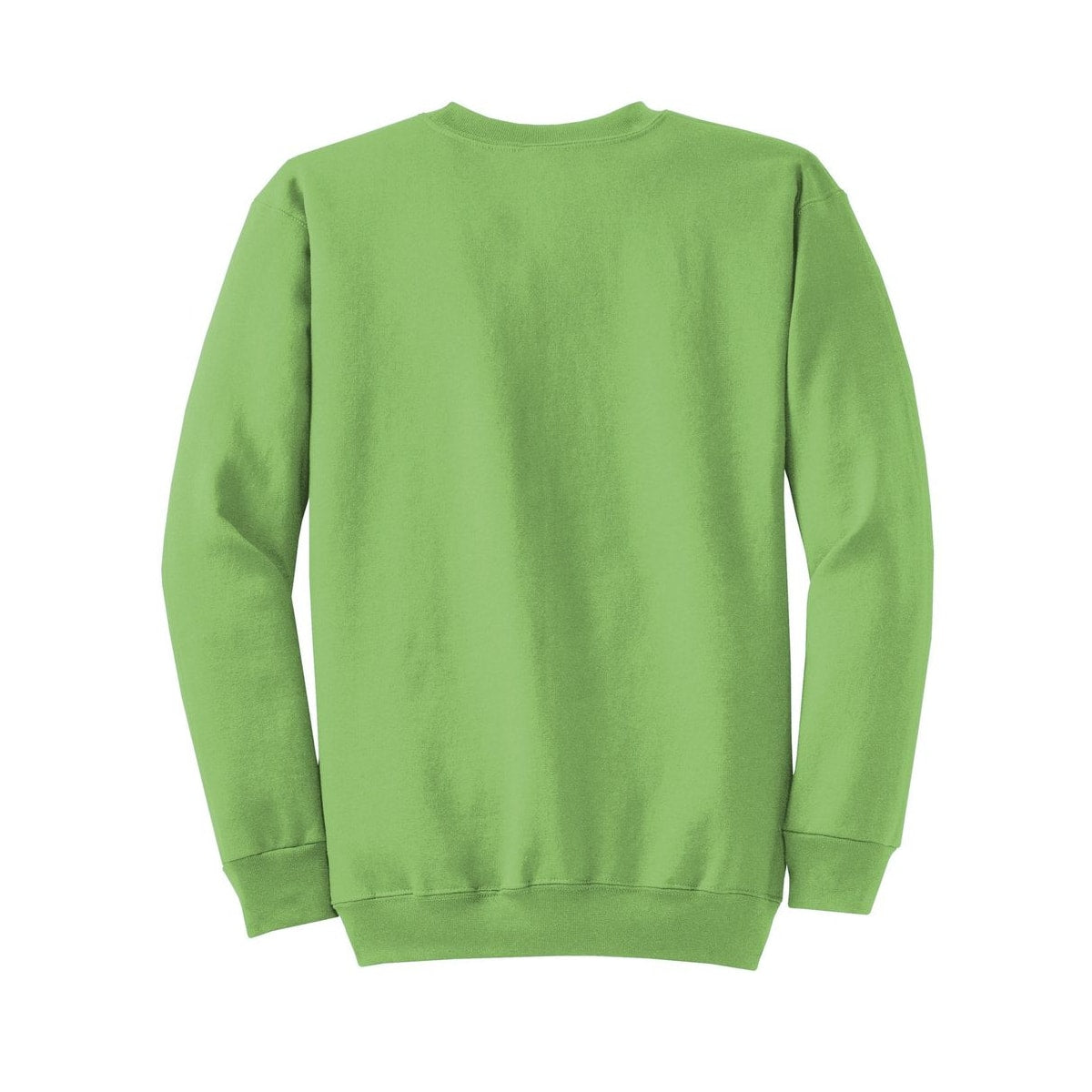 port-and-co-core-fleece-crewneck-sweatshirt — Lime back