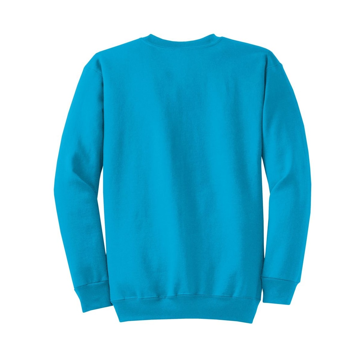 port-and-co-core-fleece-crewneck-sweatshirt — Neon Blue back