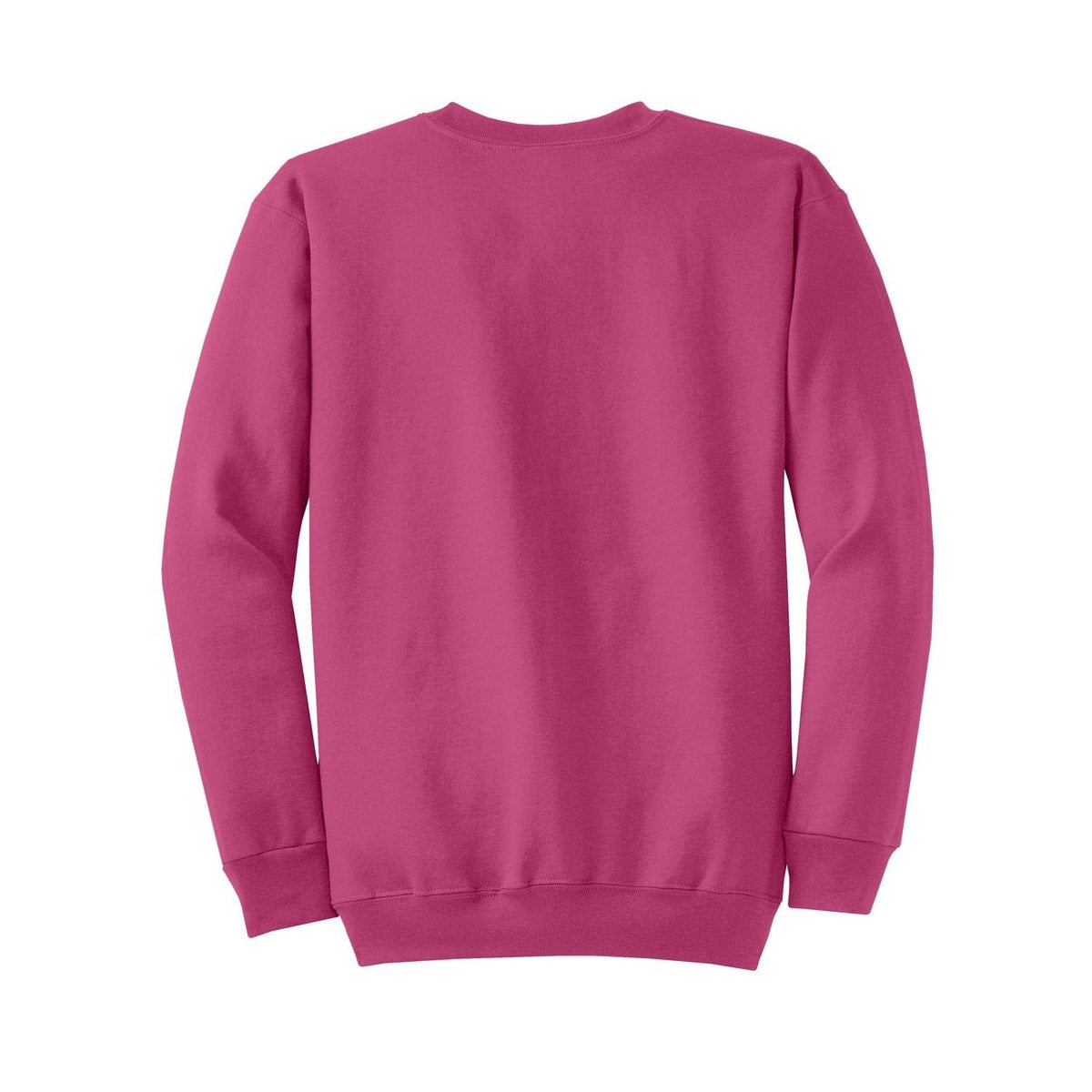 port-and-co-core-fleece-crewneck-sweatshirt — Sangria back