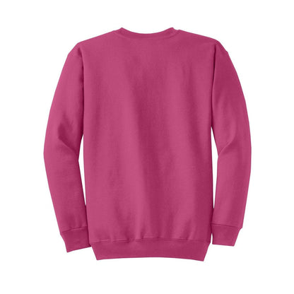 port-and-co-core-fleece-crewneck-sweatshirt — Sangria back