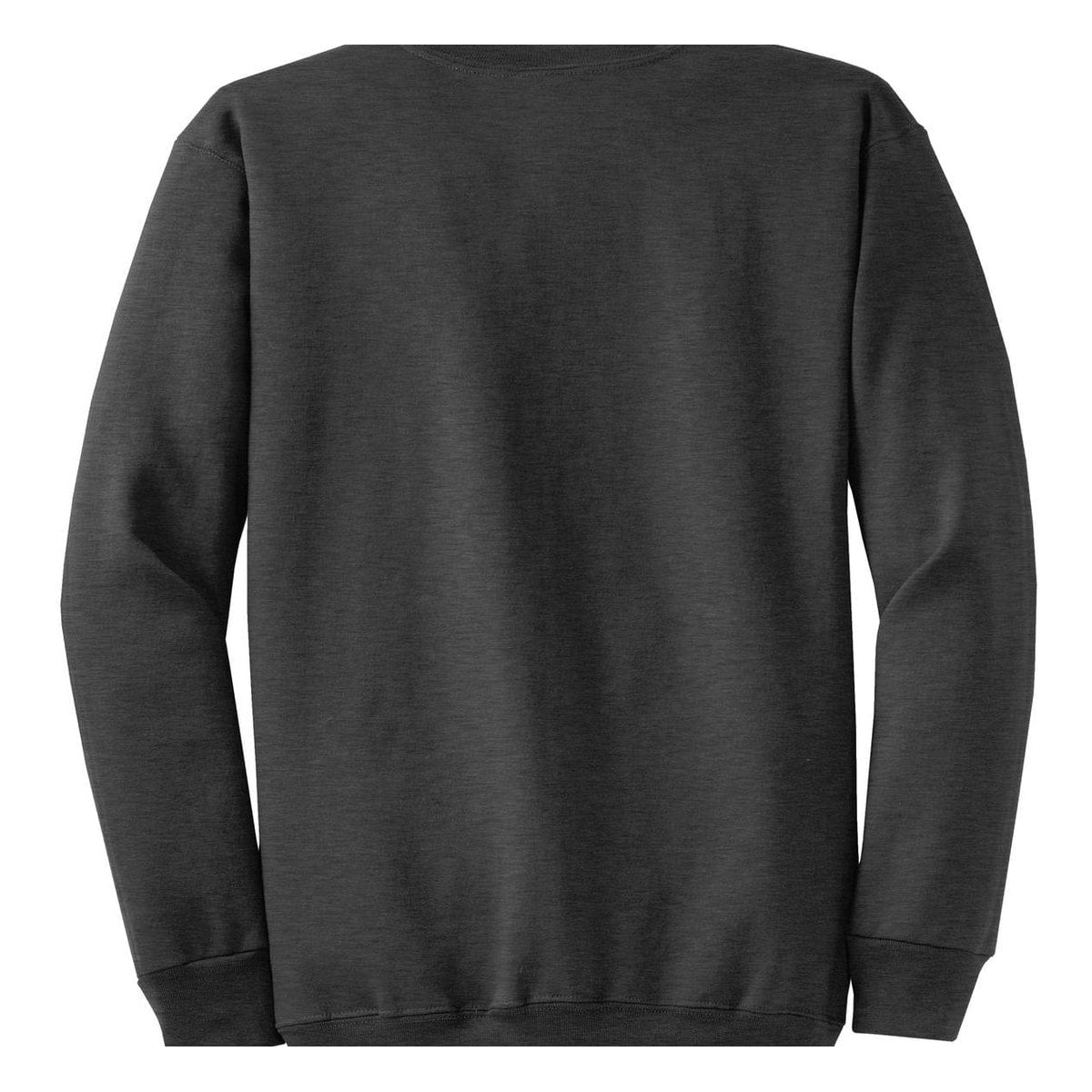 port-and-co-core-fleece-crewneck-sweatshirt — Dark Heather Grey back