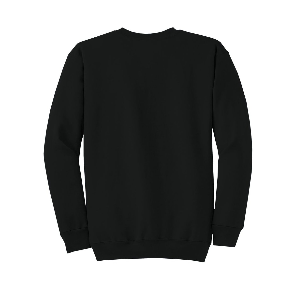 port-and-co-core-fleece-crewneck-sweatshirt — Jet Black back
