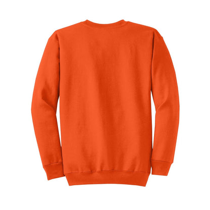 port-and-co-core-fleece-crewneck-sweatshirt — Orange back