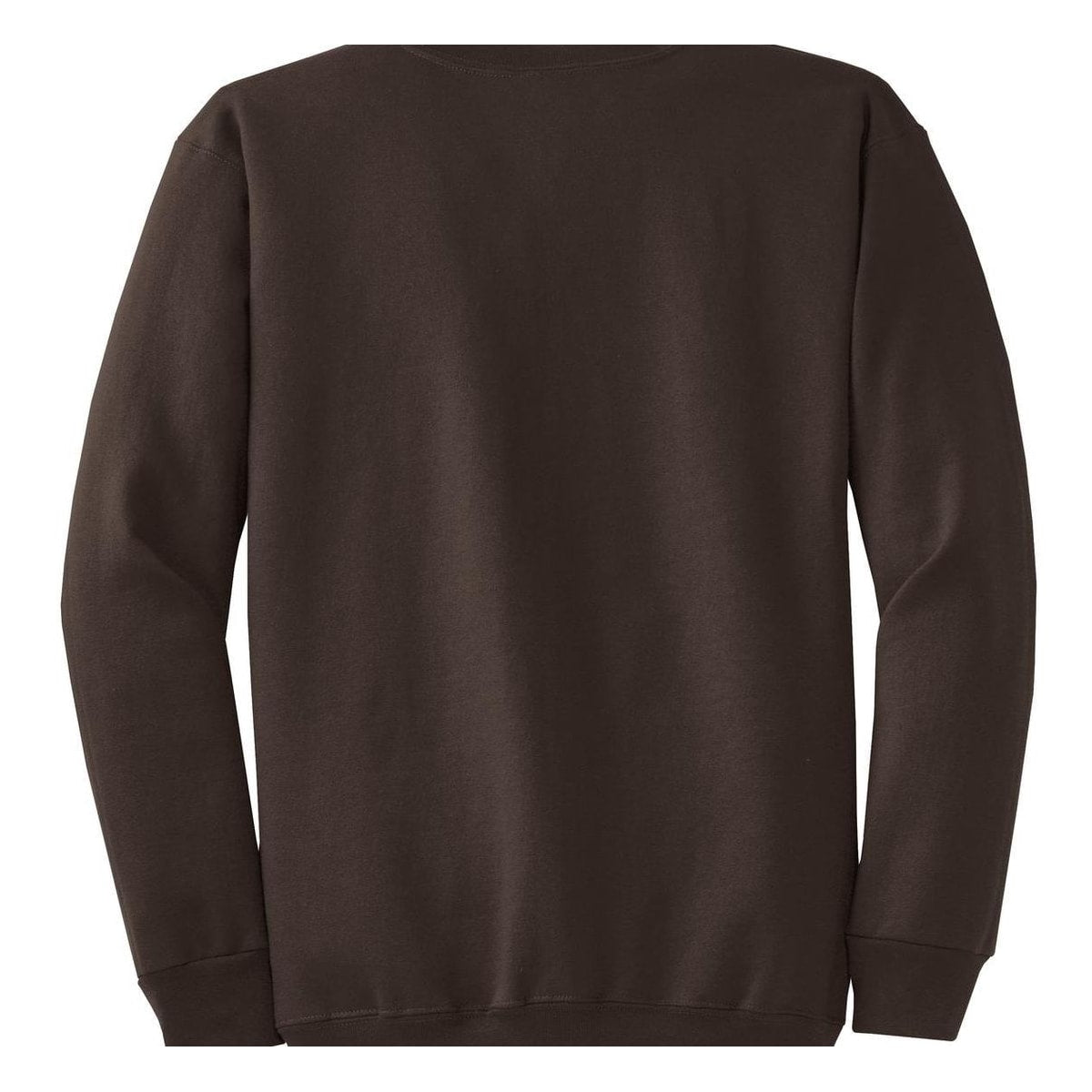port-and-co-core-fleece-crewneck-sweatshirt — Dark Chocolate Brown back