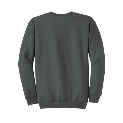 port-and-co-core-fleece-crewneck-sweatshirt — Charcoal back