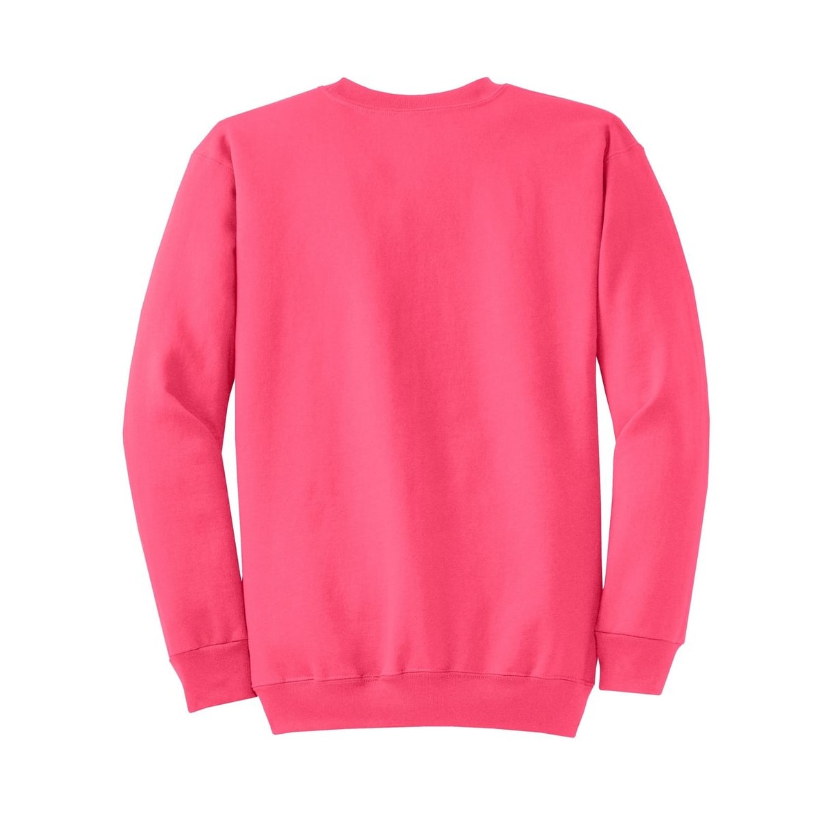 port-and-co-core-fleece-crewneck-sweatshirt — Neon Pink back