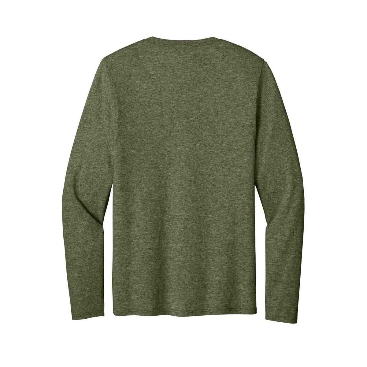 port-and-co-easy-cotton-long-sleeve-tee — Olive Drab Green Heather back