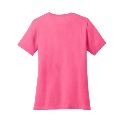 port-and-co-women-s-core-cotton-tee — Neon Pink back