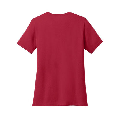 port-and-co-women-s-core-cotton-tee — Red back