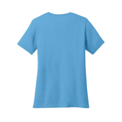port-and-co-women-s-core-cotton-tee — Aquatic Blue back