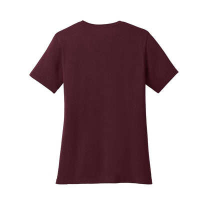 port-and-co-women-s-core-cotton-tee — Athletic Maroon back