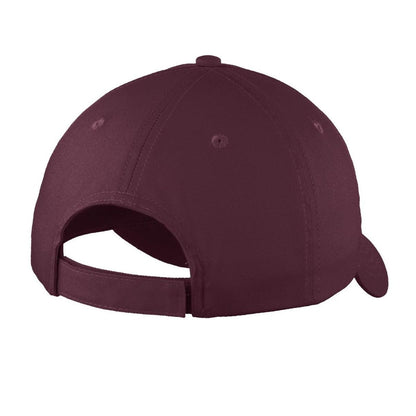 port-authority-sports-cap — Maroon back