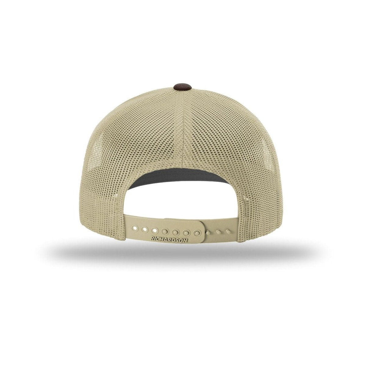 embroidered-richardson-112-r-flex-adjustable-trucker-cap-112pl — Brown/ Khaki back