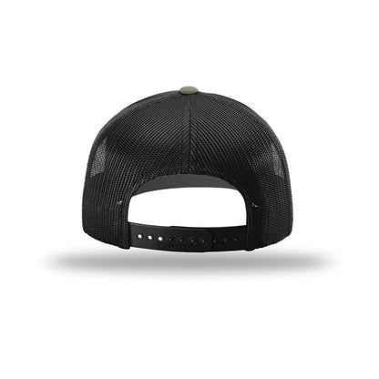 embroidered-richardson-112-r-flex-adjustable-trucker-cap-112pl — Loden/ Black back